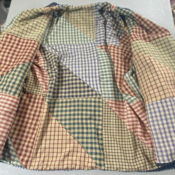 Chenille Jacket Cottagecore Granny Sweater Cardigan Snowman Country christmas - Picture 3 of 16